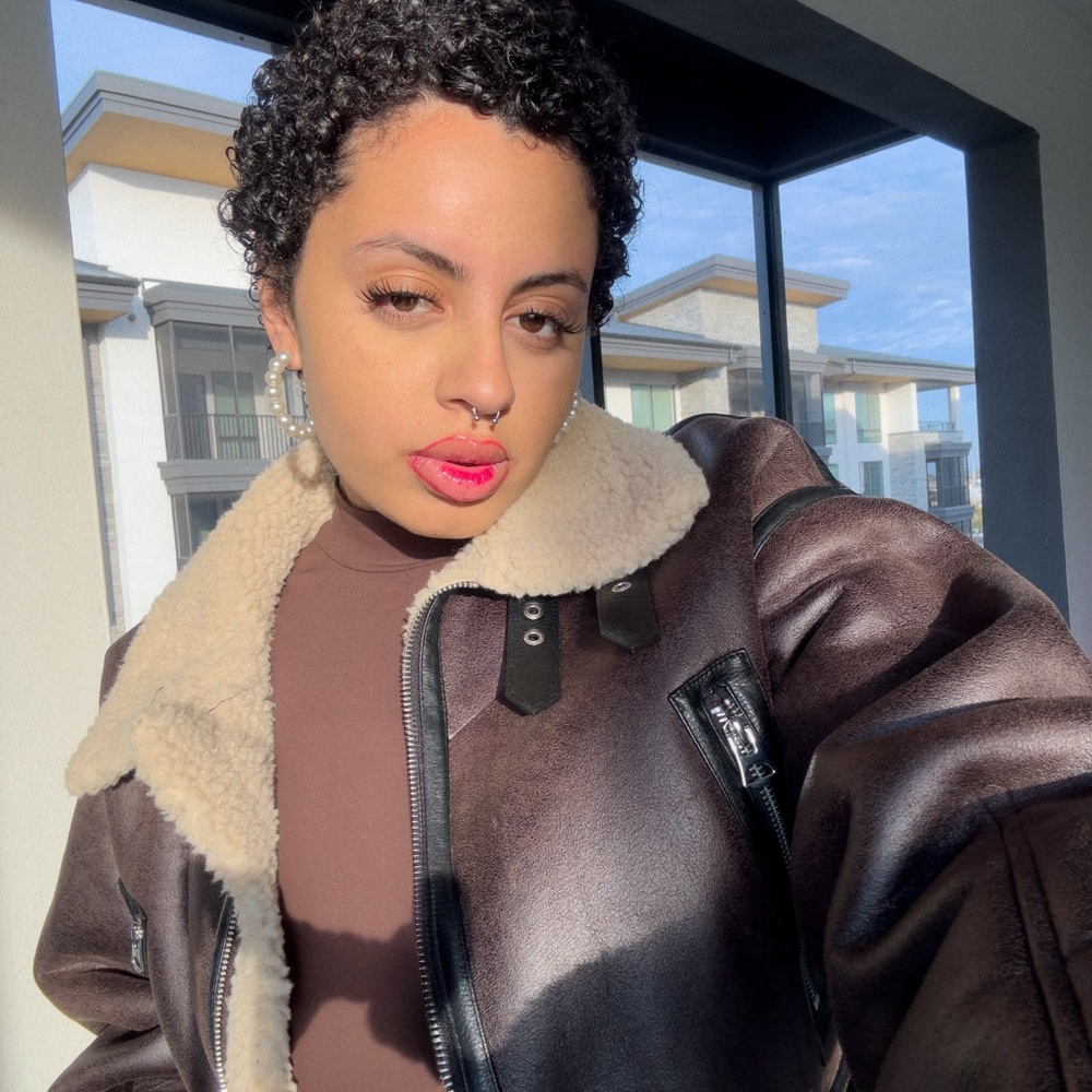 Women's Brown Shearling Jacket